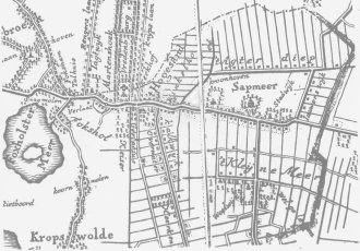 geschiedenis kaart van Beckering uit 1781
